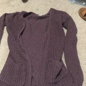 Purple knit cardigan